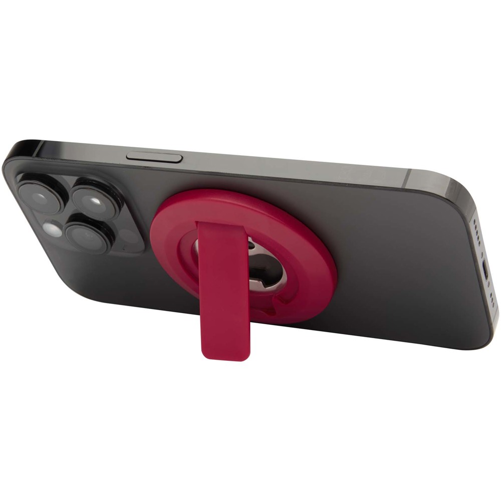Ain Magnetische Smartphonehalterung aus recyceltem Kunststoff mit Flaschenöffner - rot
