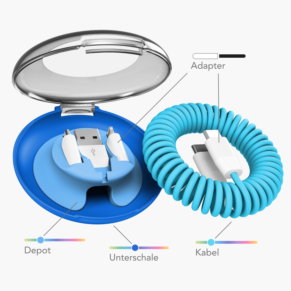 allroundo® eco - Das nachhaltige All-in-One Lade- und Datenkabel - Pantone Premium