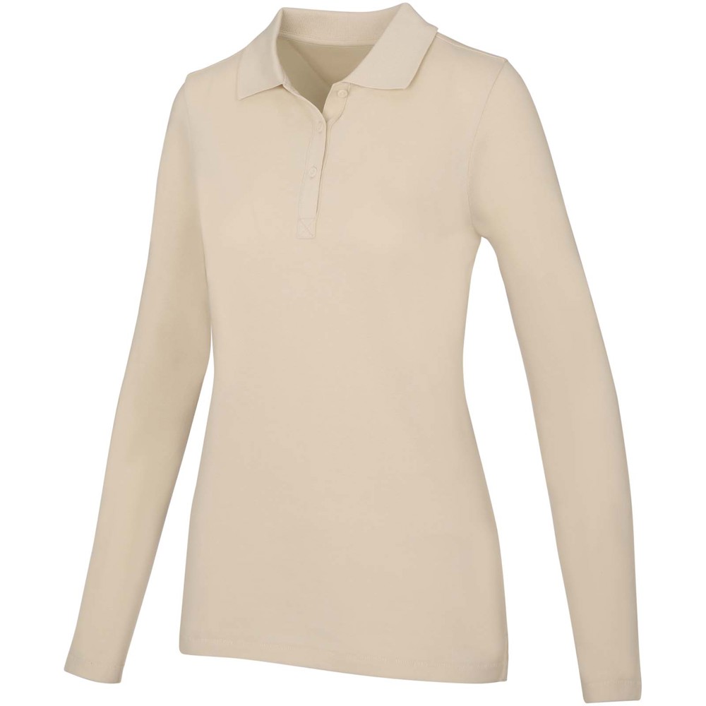 Calgary 180 g/m² Langarm Poloshirt für Damen - sandstone