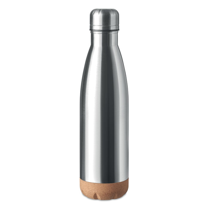 ASPEN CORK - Doppelwandige Isolierflasche - Mattsilber
