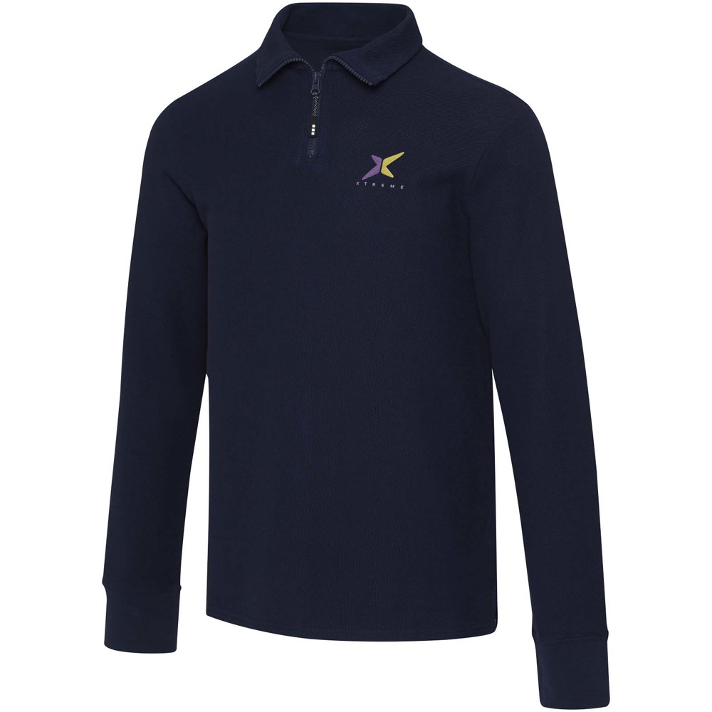 Apollo 245 g/m² Langarm Poloshirt Unisex mit Reißverschluss