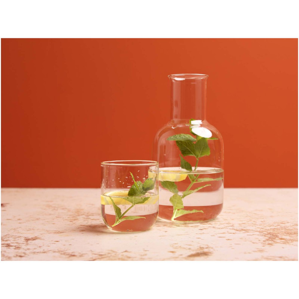 Amelie Set aus Glaskaraffe und Tasse, matt
