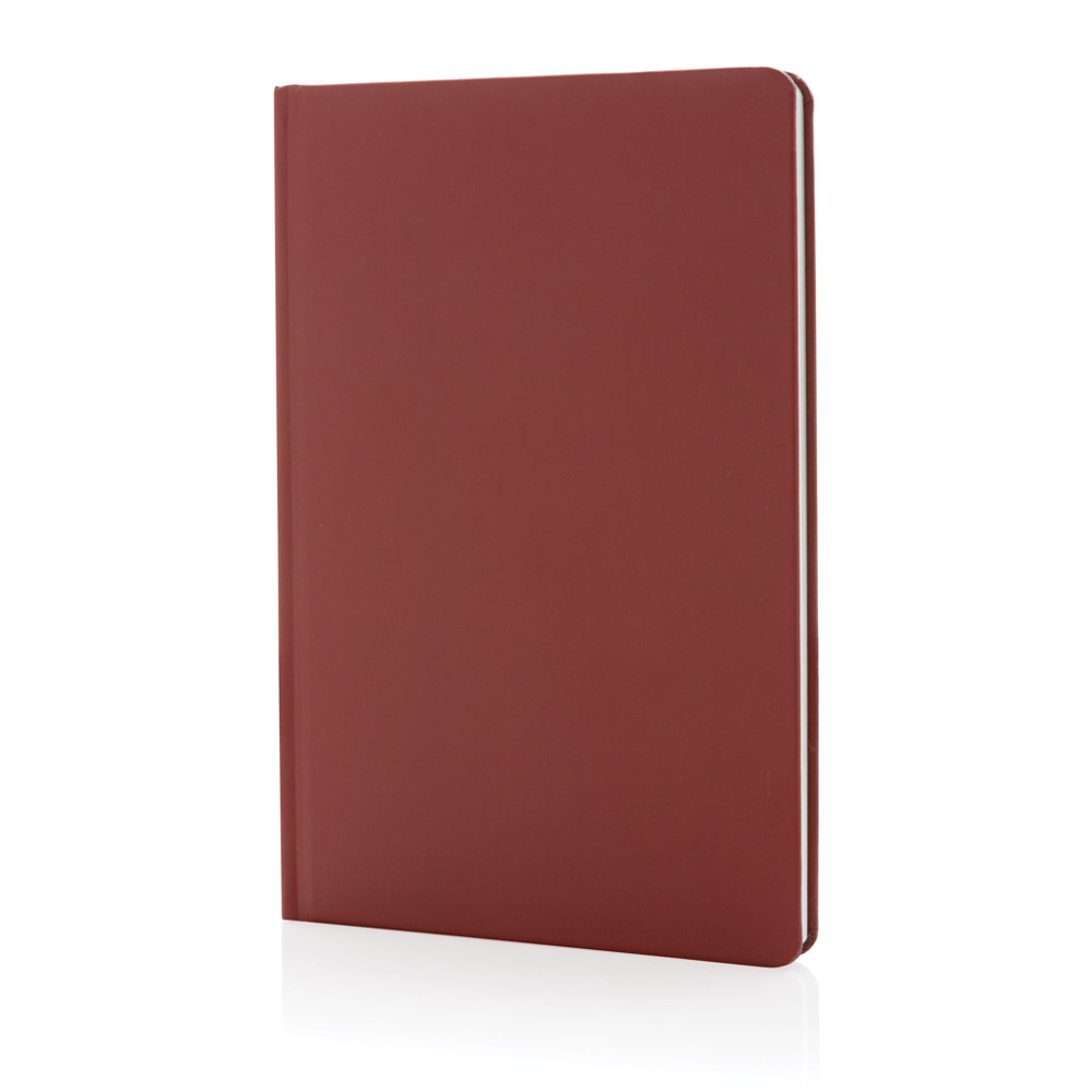 A5 Impact Steinpaper Hardcover Notizbuch - rot (± PMS 1807)