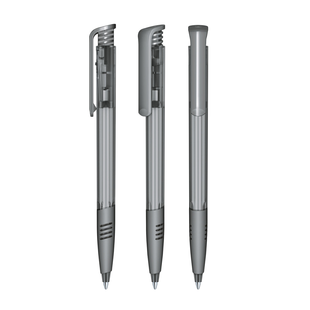 senator® Super Hit Clear SG Druckkugelschreiber - cool gray 9