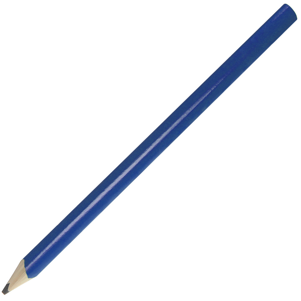 Zimmermannsbleistift, 24 cm, Made in EU, FSC®, oval, gespitzt - blau