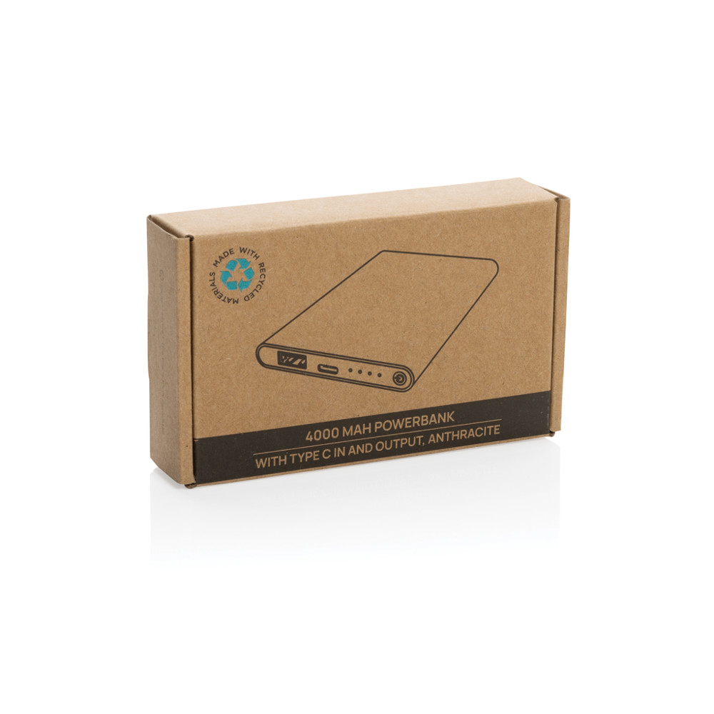 4.000mAh Type-C Powerbank aus RCS recyeltem ABS & Aluminium