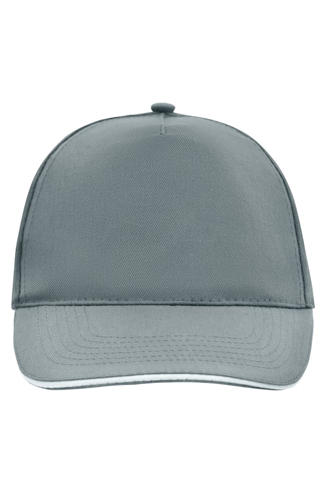 5 Panel Promo Sandwich Cap - Dark-grey/white (ca. Pantone 424C
white)
