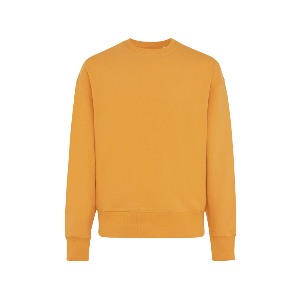 IQONIQ Kruger Relax-Rundhals-Sweater aus recycelt. Baumwolle - sundial orange (± PMS 16-1148TCX)