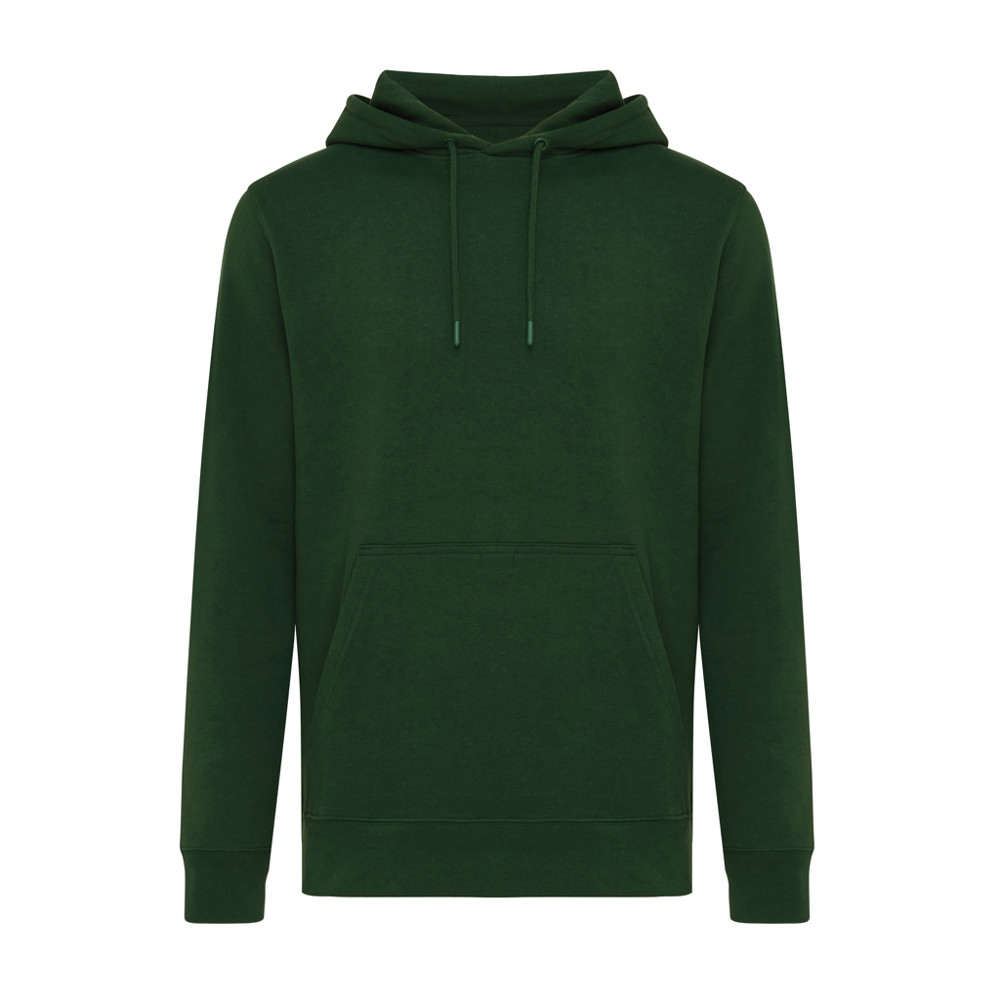 IQONIQ Rila Lightweight Hoodie aus recycelter Baumwolle - forest green (± PMS 19-5920TCX)