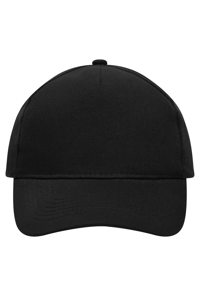 5 Panel Cap Heavy Cotton - Black (ca. Pantone blackC)