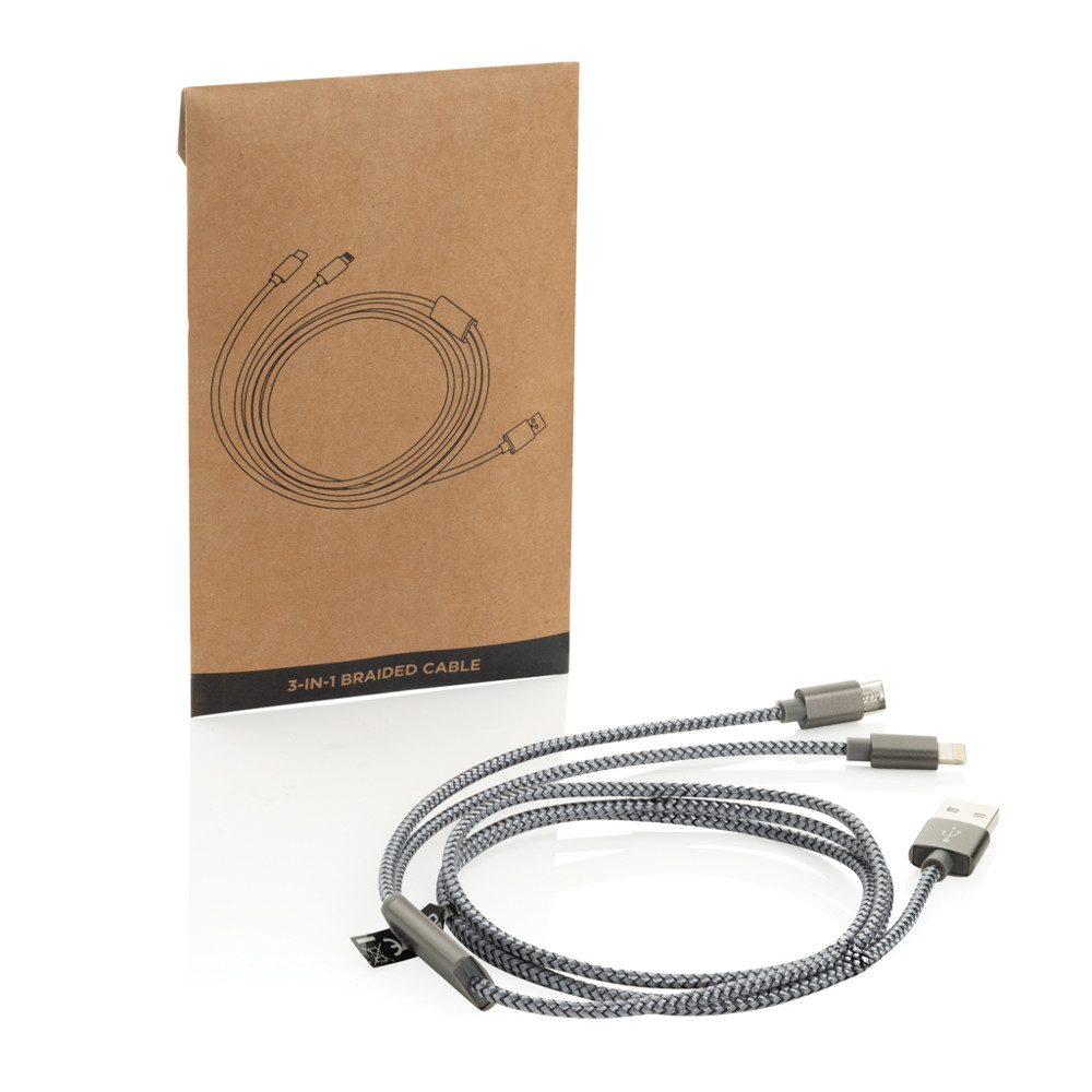 3-in-1 umwobenes Kabel