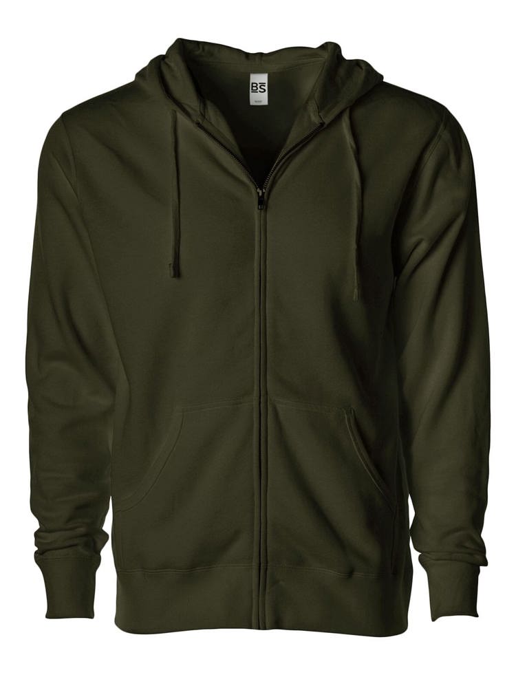 BS Vega Hoodie mit durchgehendem Reißverschluss, 280 gr/m²