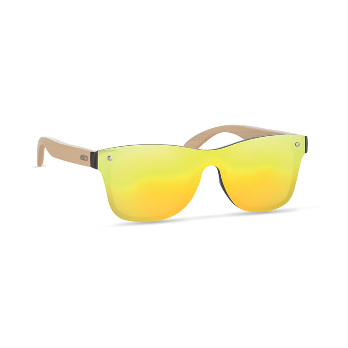 ALOHA - Sonnenbrille mit Bambus - gelb