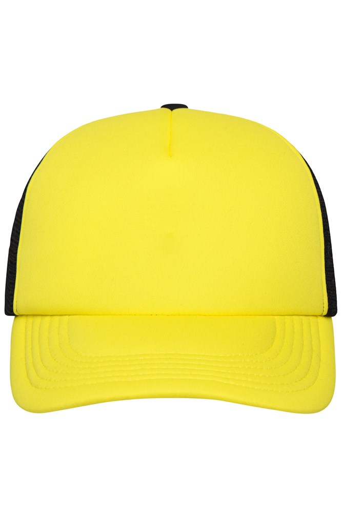 5 Panel Polyester Mesh Cap - Sun-yellow/black (ca. Pantone 116C
blackC)