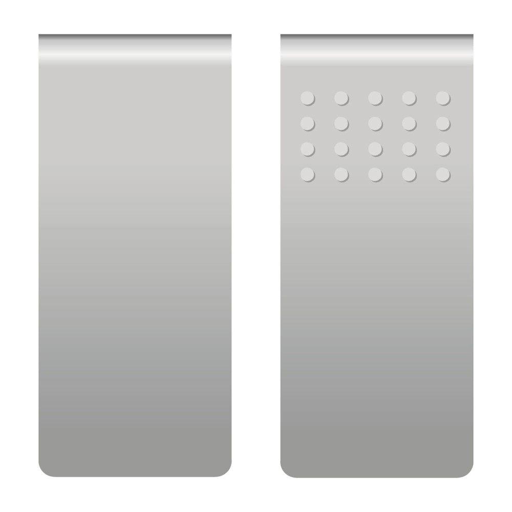 ROMINOX® Mehrweg-Büroklammer Straight Clip XL mit Noppen, idealer Mailingartikel für Dokumente, bis zu 35 Seiten Klemmkraft
