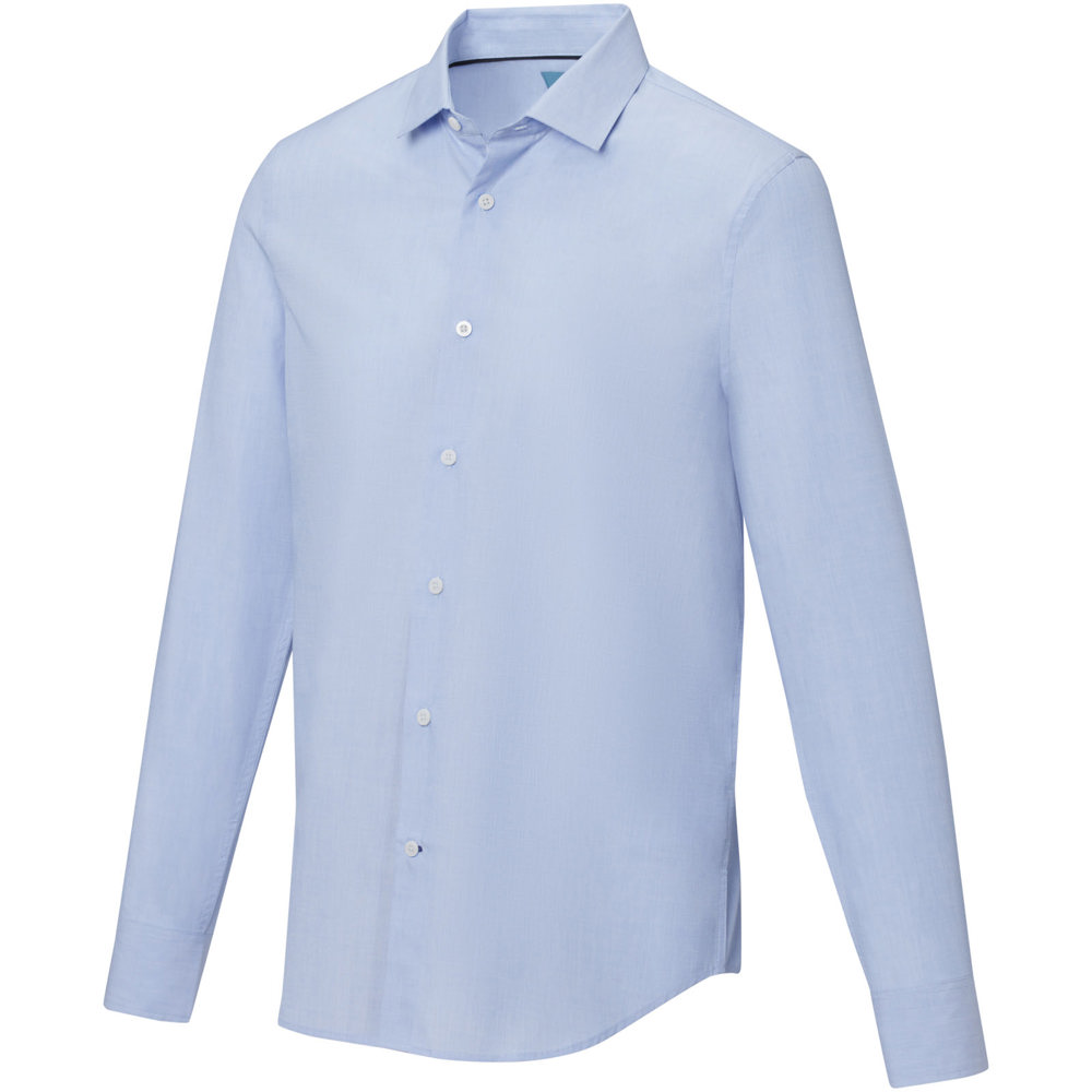 Cuprite Langarm Shirt aus Bio-Baumwolle für Herren - hellblau