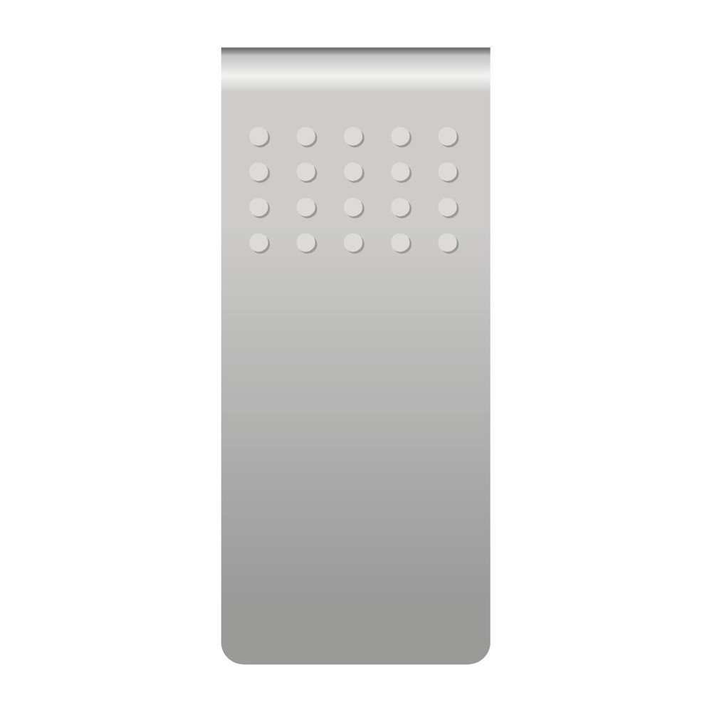 ROMINOX® Mehrweg-Büroklammer Straight Clip XL mit Noppen, idealer Mailingartikel für Dokumente, bis zu 35 Seiten Klemmkraft