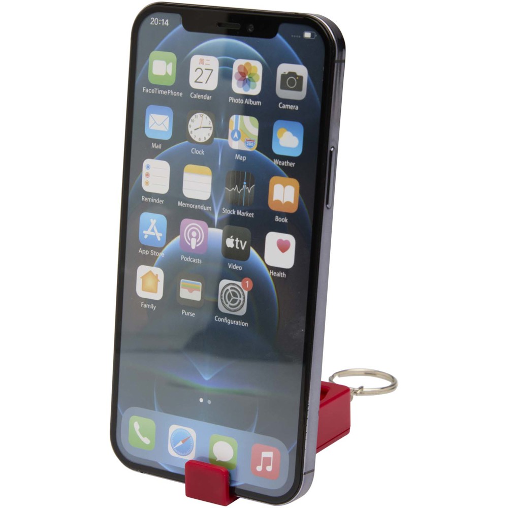 Aggia Smartphonehalterung aus recyceltem Kunststoff mit Fidget-Toy - rot