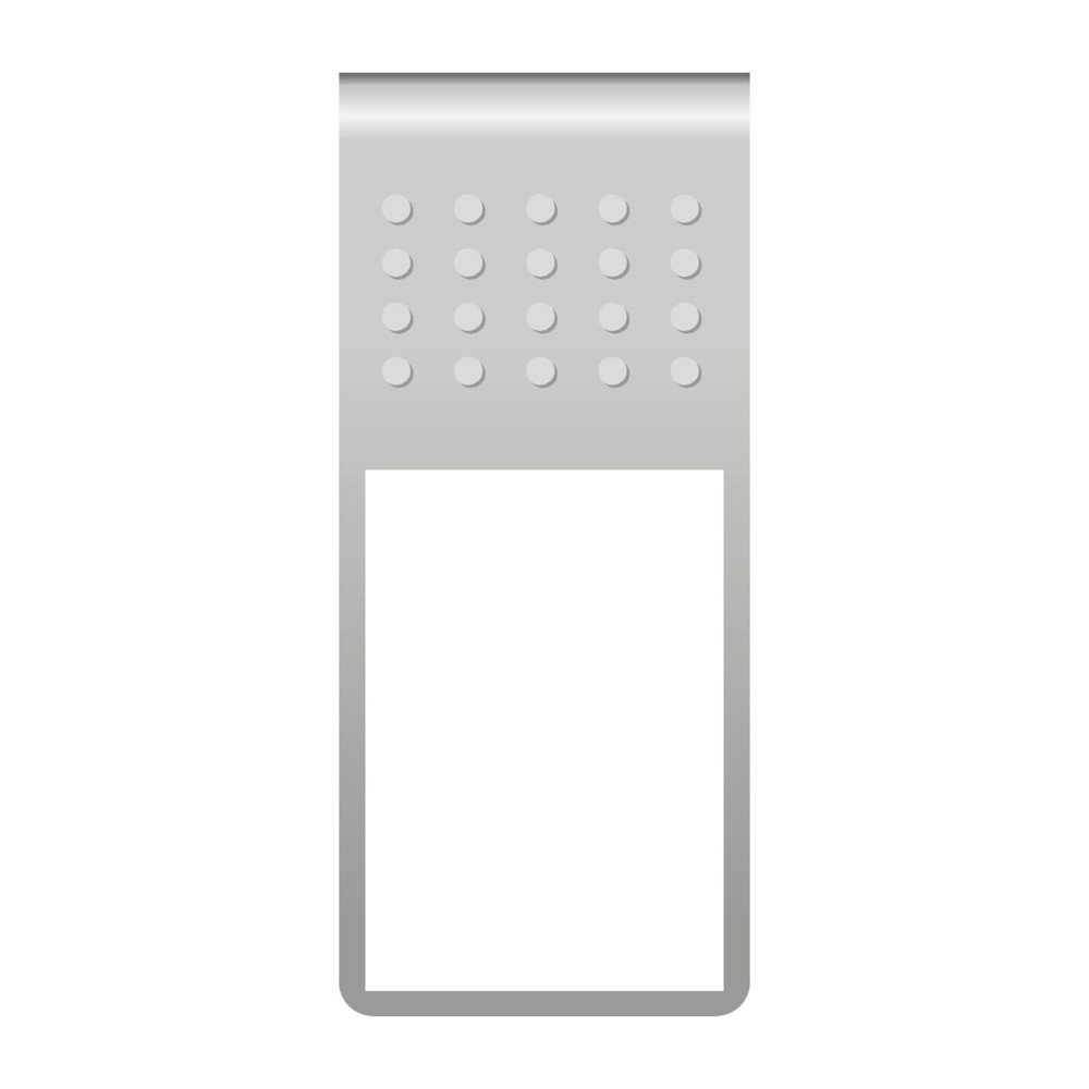 ROMINOX® Mehrweg-Büroklammer Straight Clip XL mit Noppen, idealer Mailingartikel für Dokumente, bis zu 35 Seiten Klemmkraft