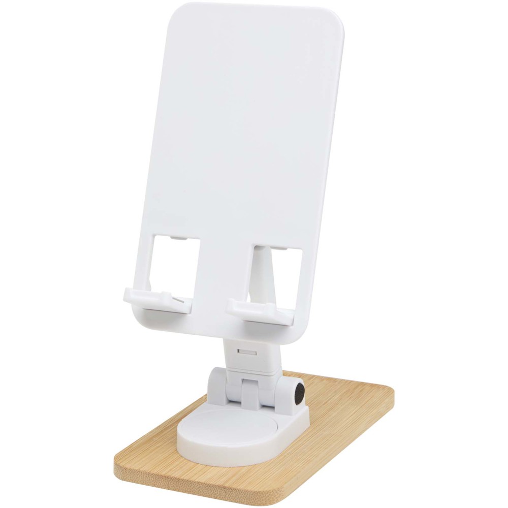 Alfirk Klappbare Smartphonehalterung aus recyceltem Kunststoff mit Bambusdetails