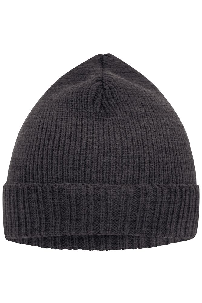 Basic Knitted Beanie - Grey-melange (ca. Pantone 423U)