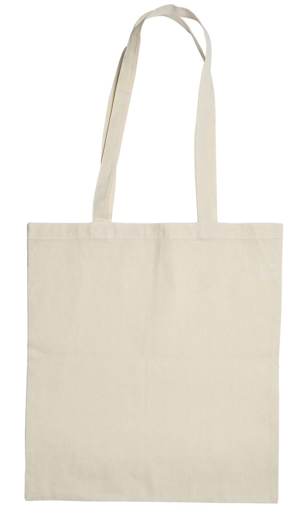 Bio-Baumwolltasche mit langen Henkeln, 135 gr/m² - Natur (Natural) / Natur