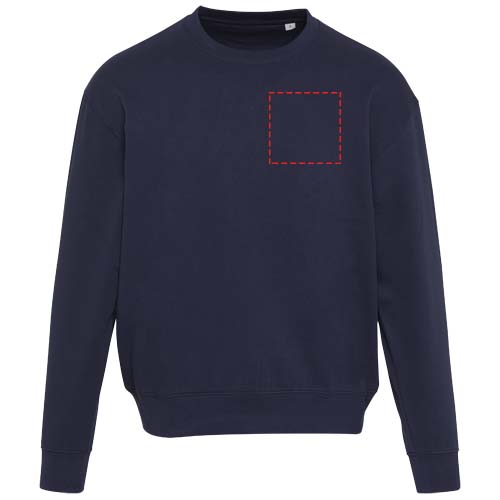 Boris Oversize Sweatshirt mit Rundhalsausschnitt aus recycelter 280 g/m2 Bio Baumwolle (OCS), unisex