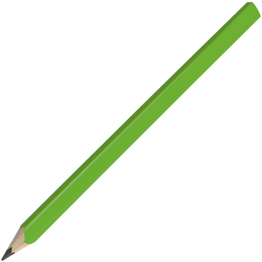 Zimmermannsbleistift, 24 cm, Made in EU, eckig-oval, gespitzt - grün