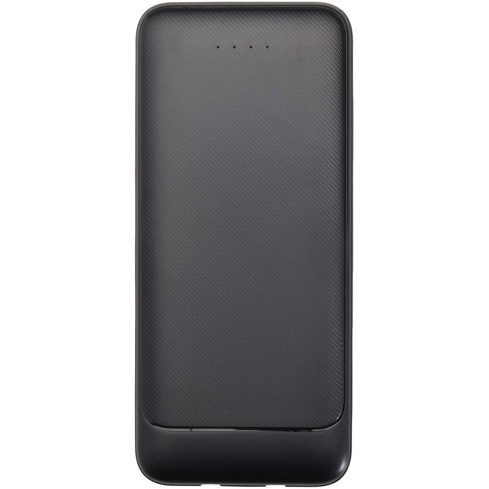 Adhil 10 W 10.000 mAh Powerbank aus recyceltem Kunststoff mit 2 integrierten Kabeln