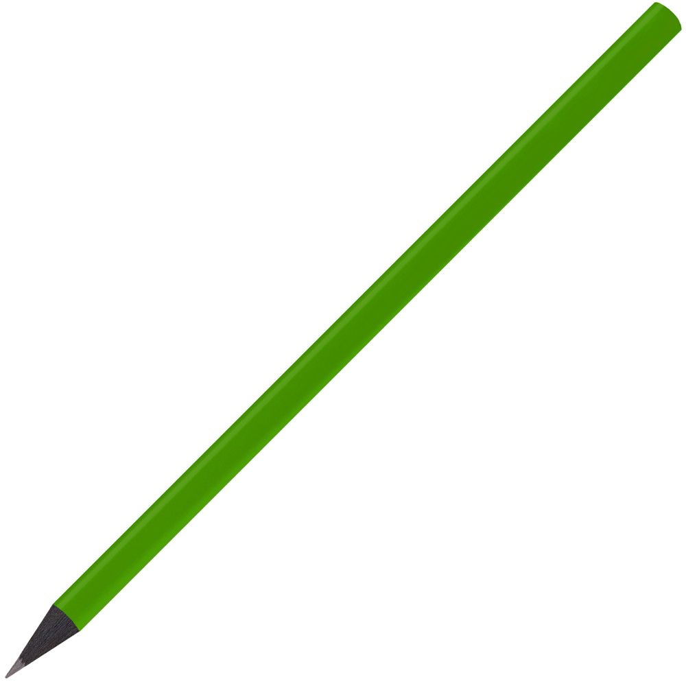 schwarz gefärbter Bleistift, FSC®, lackiert, rund - grasgrün