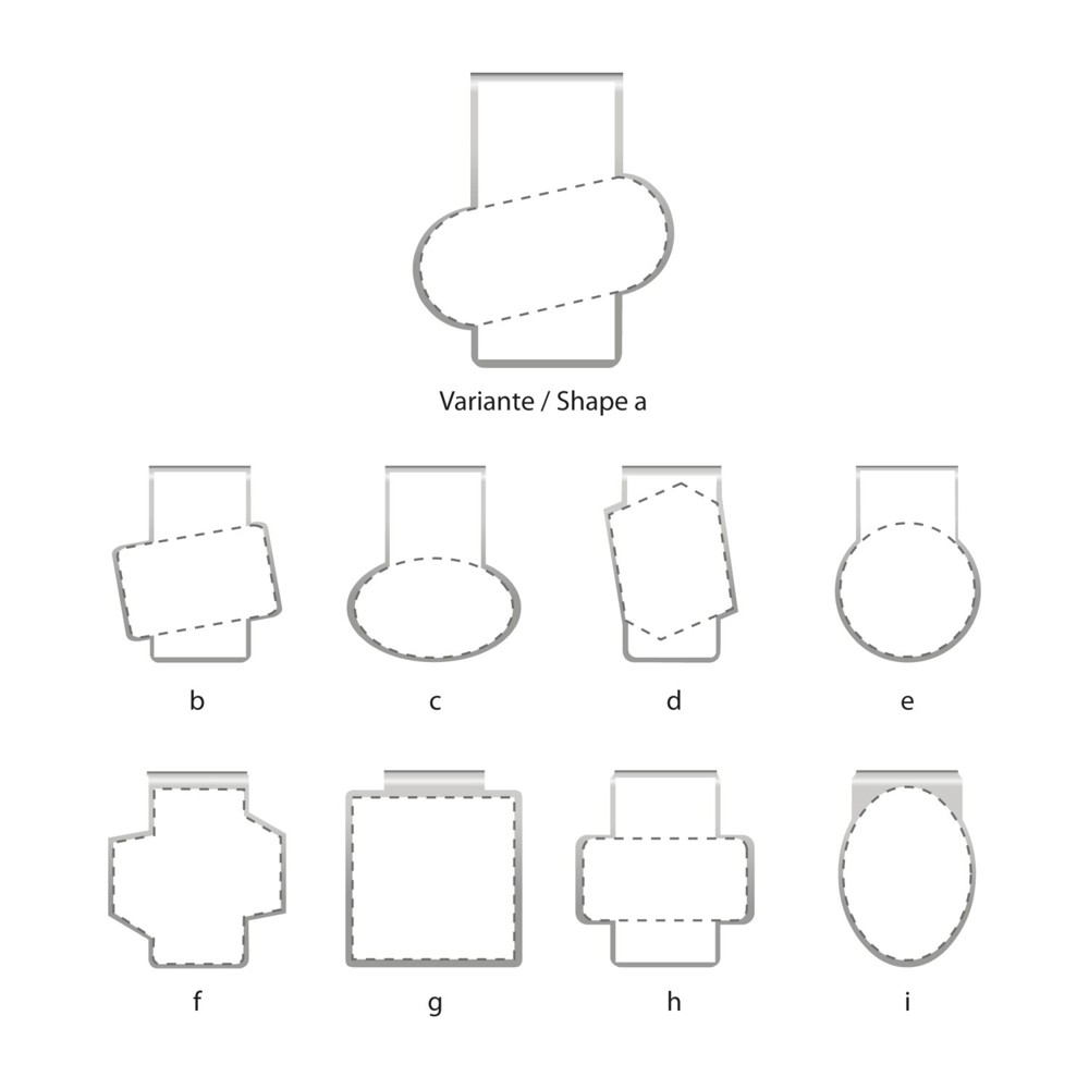 ROMINOX® Mehrweg-Büroklammer Shape Clip Variante A, idealer Mailingartikel für Dokumente, bis zu 18 Seiten Klemmkraft