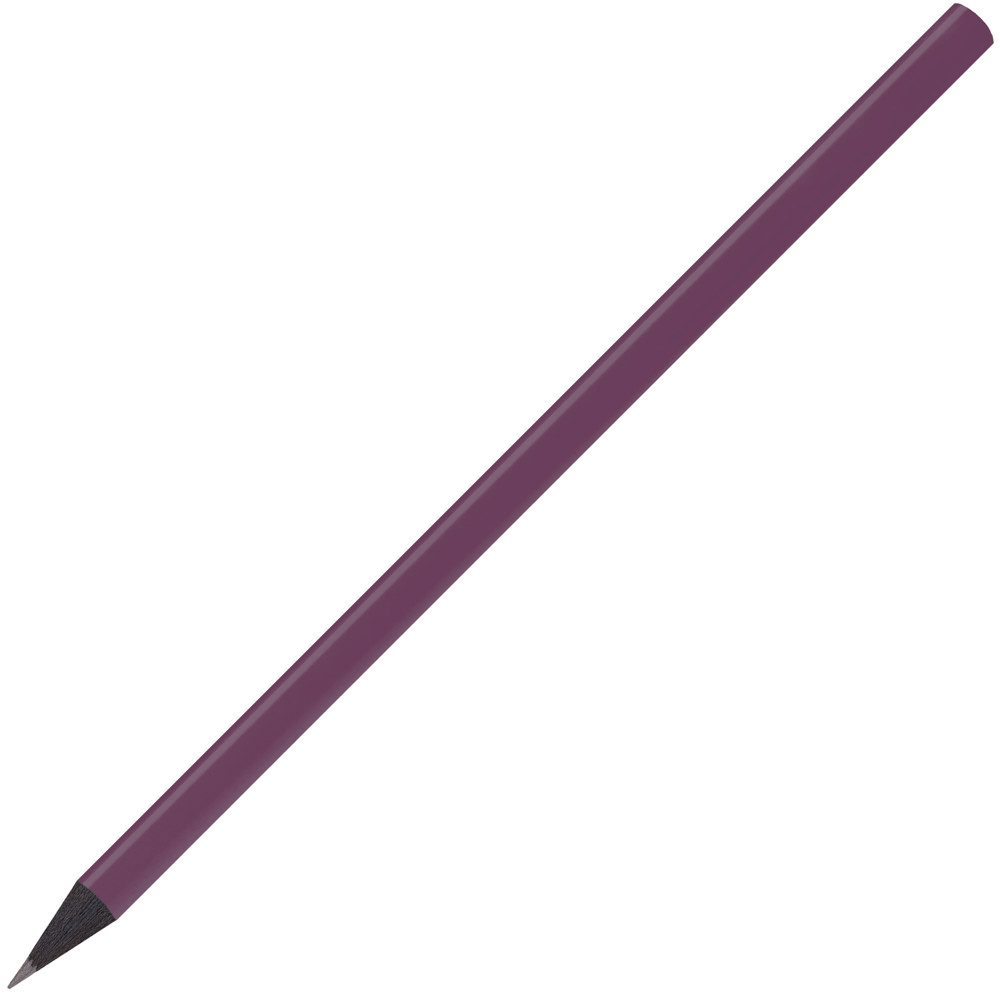 schwarz gefärbter Bleistift, FSC®, lackiert, rund - Lila