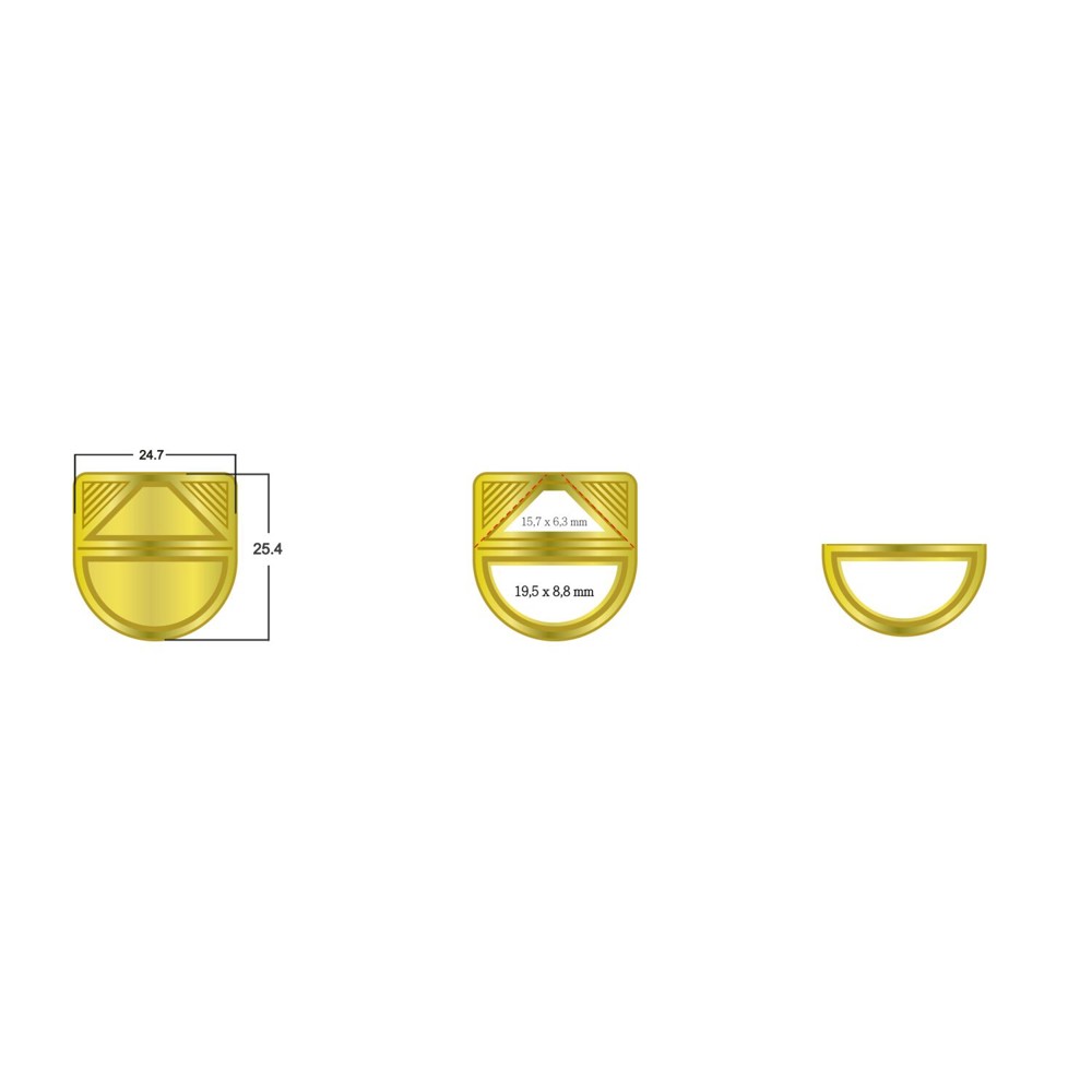 ROMINOX® Eckenklammer Corner Snap in Gold, idealer Mailingartikel für Dokumente, Büroklammer mit bis zu 10 Seiten Klemmkraft