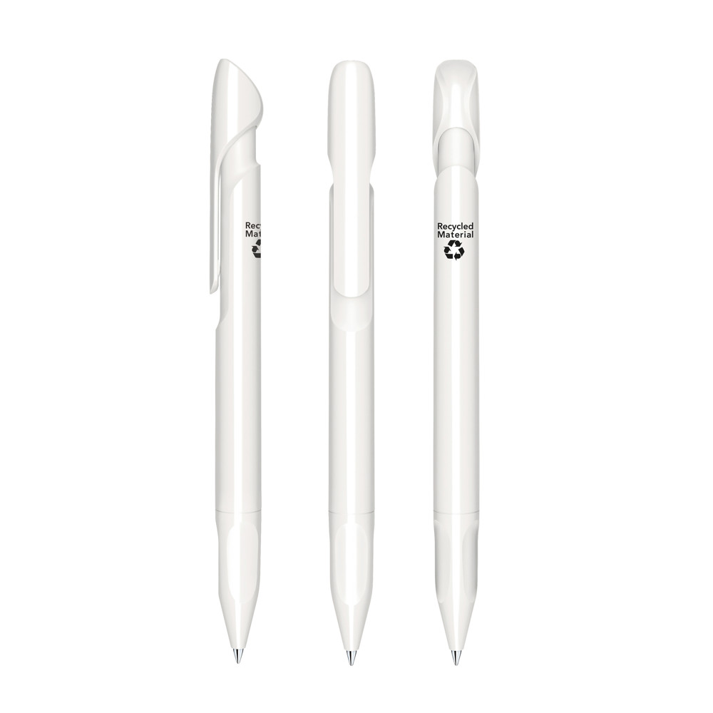 senator® Evoxx Polished Recycled Druckkugelschreiber - Weiß