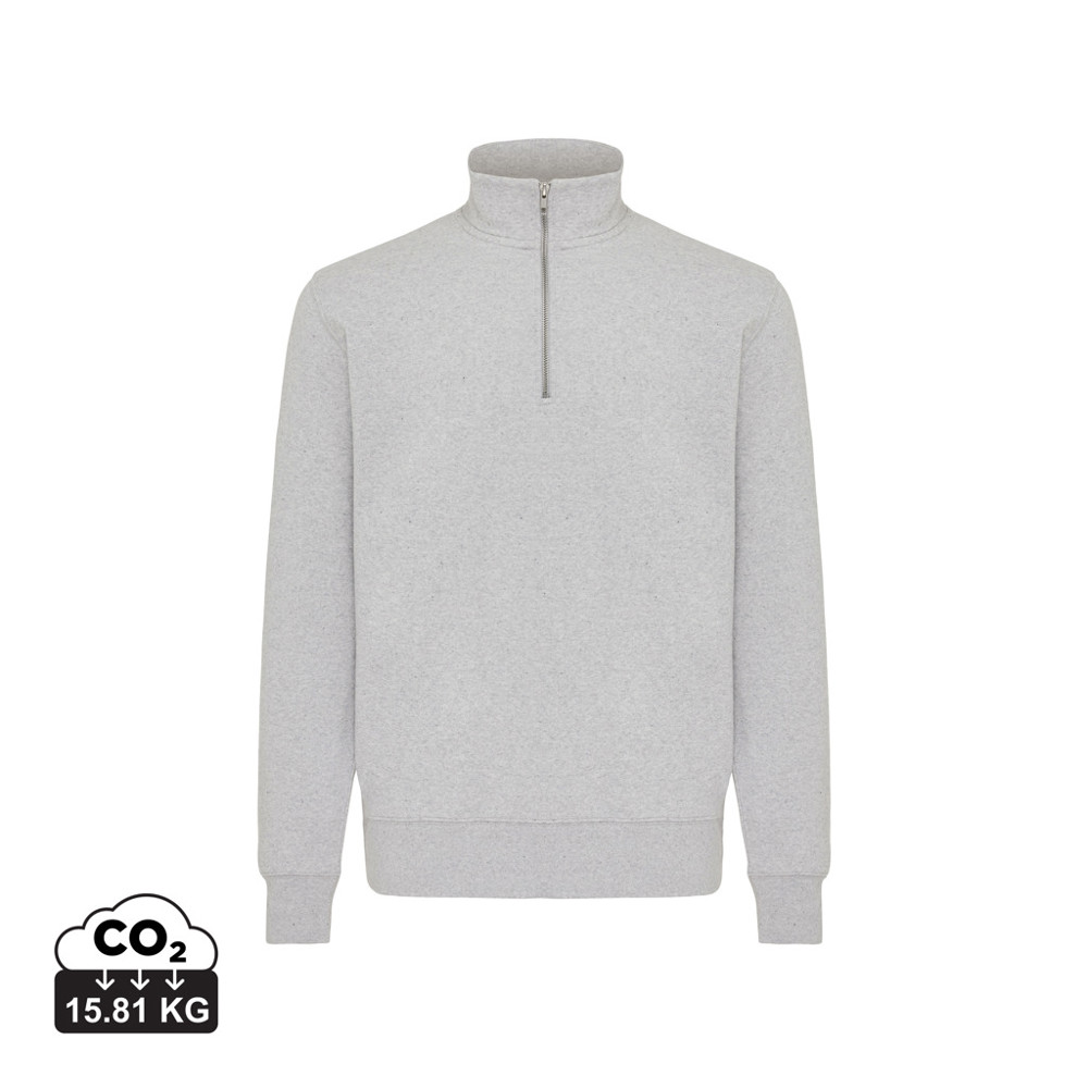 IQONIQ Elgon Quarter-Zip-Sweater aus rec. Baumwolle