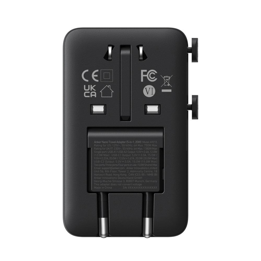 Anker Nano Reiseadapter (5-in-1, 20W)