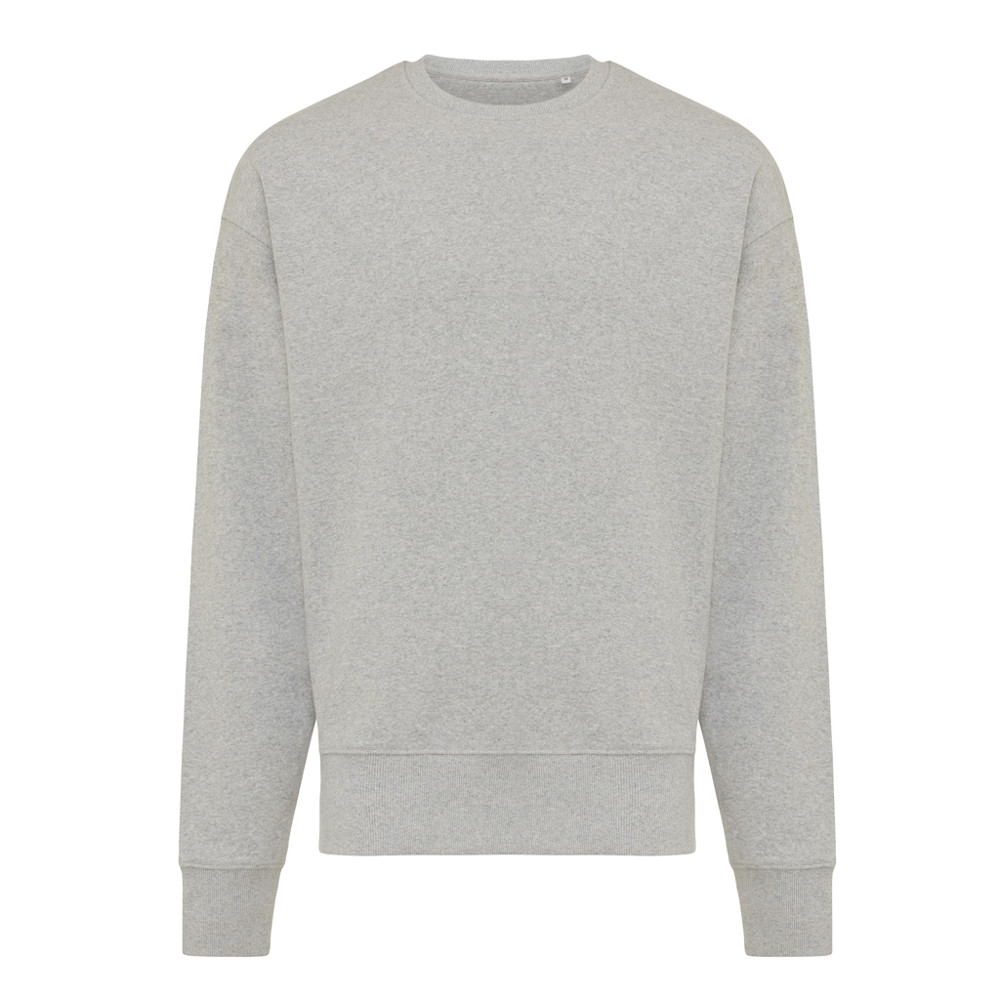 IQONIQ Kruger Relax-Rundhals-Sweater aus recycelt. Baumwolle - heather grey (± PMS heather grey)