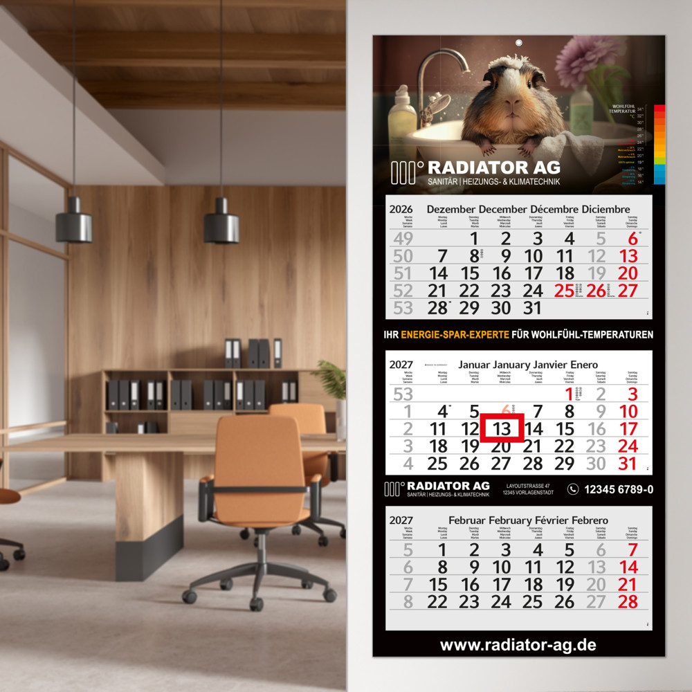 3-Monatskalender Mehrblock Profil 3