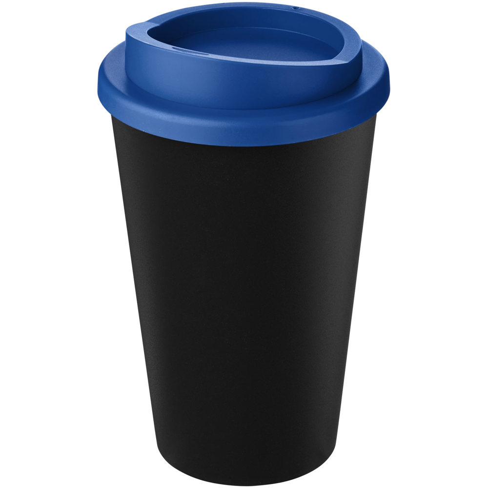 Americano® Eco 350 ml recycelter Becher - schwarz, mittelblau