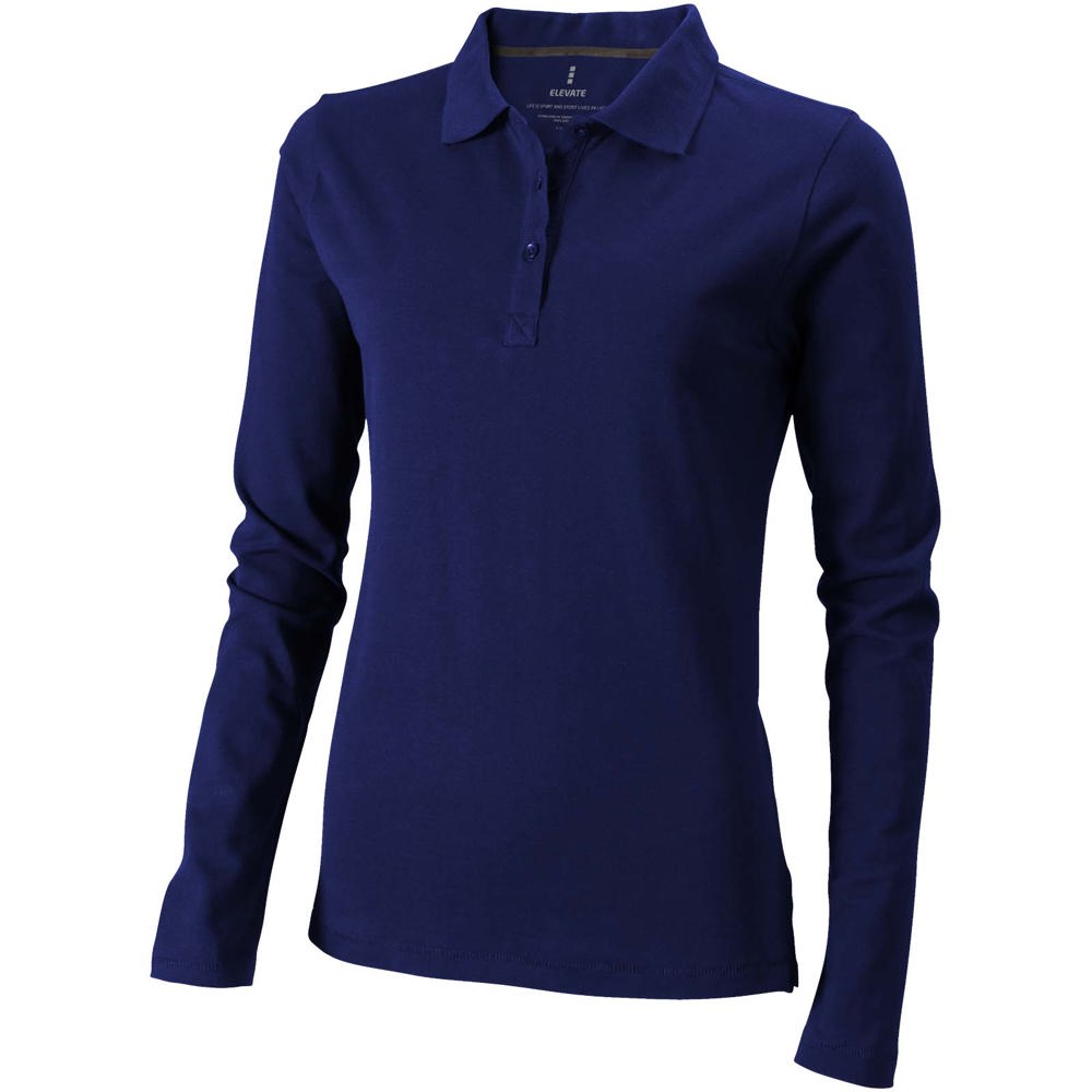 Calgary 180 g/m² Langarm Poloshirt für Damen - Navy