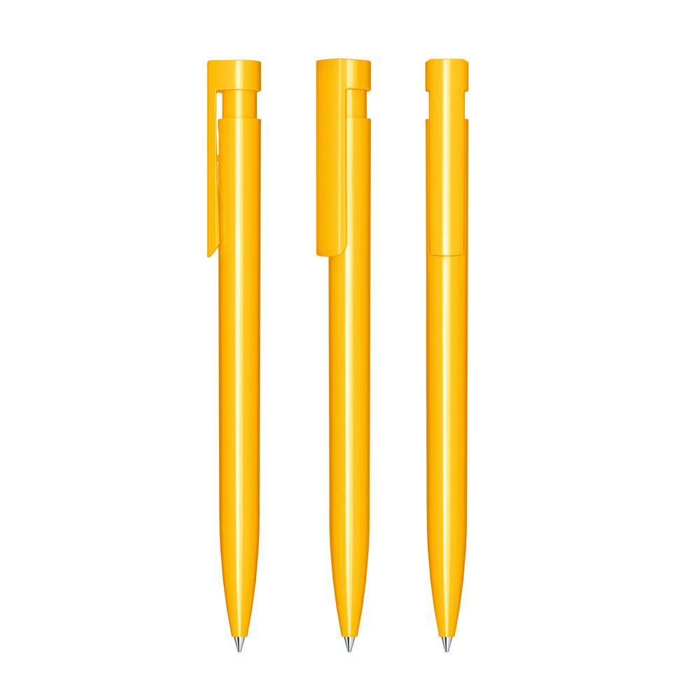 senator® Liberty Polished Druckkugelschreiber - weiß/gelb 7408