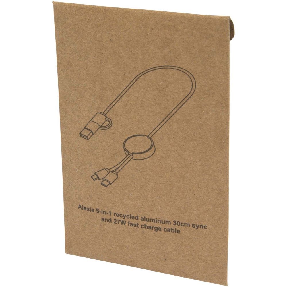 Alasia 30 cm 5-in-1 Kabel aus recyceltem Kunststoff für Datenübertragung und 27W Schnellladung