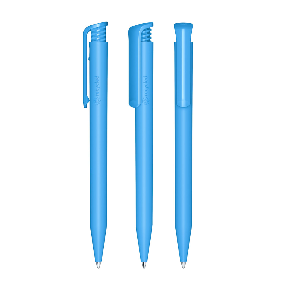 senator® Super Hit Matt Recycled Druckkugelschreiber - blau 279