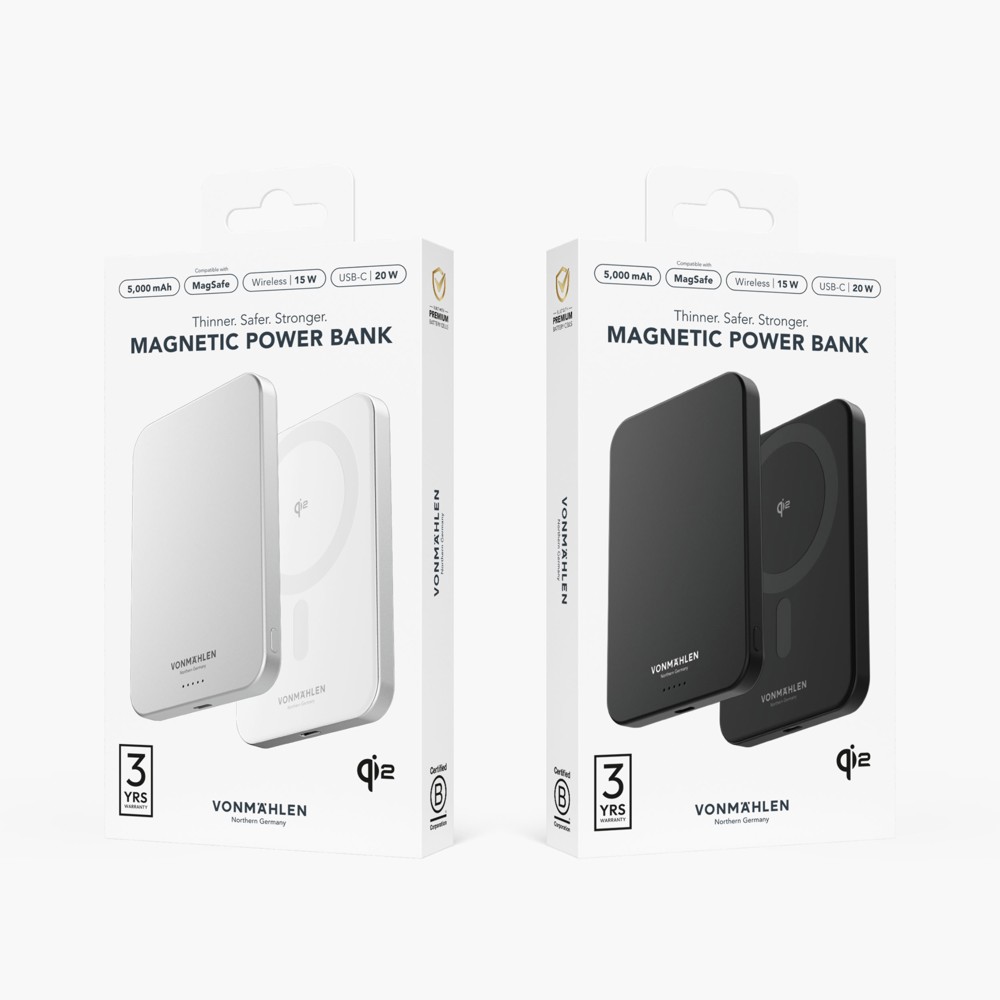 Evergreen Mag 5000 - Die magnetische Powerbank für den ganzen Tag - Schwarz