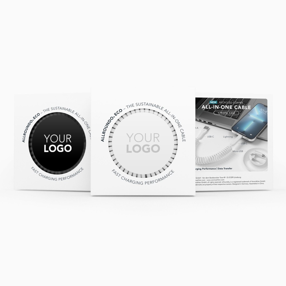 allroundo® eco - Das nachhaltige All-in-One Lade- und Datenkabel - Weiß
