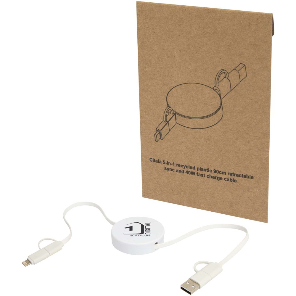 Citala 90 cm 5-in-1 Kabel aus recyceltem Kunststoff für Datenübertragung und 40W Schnellladung