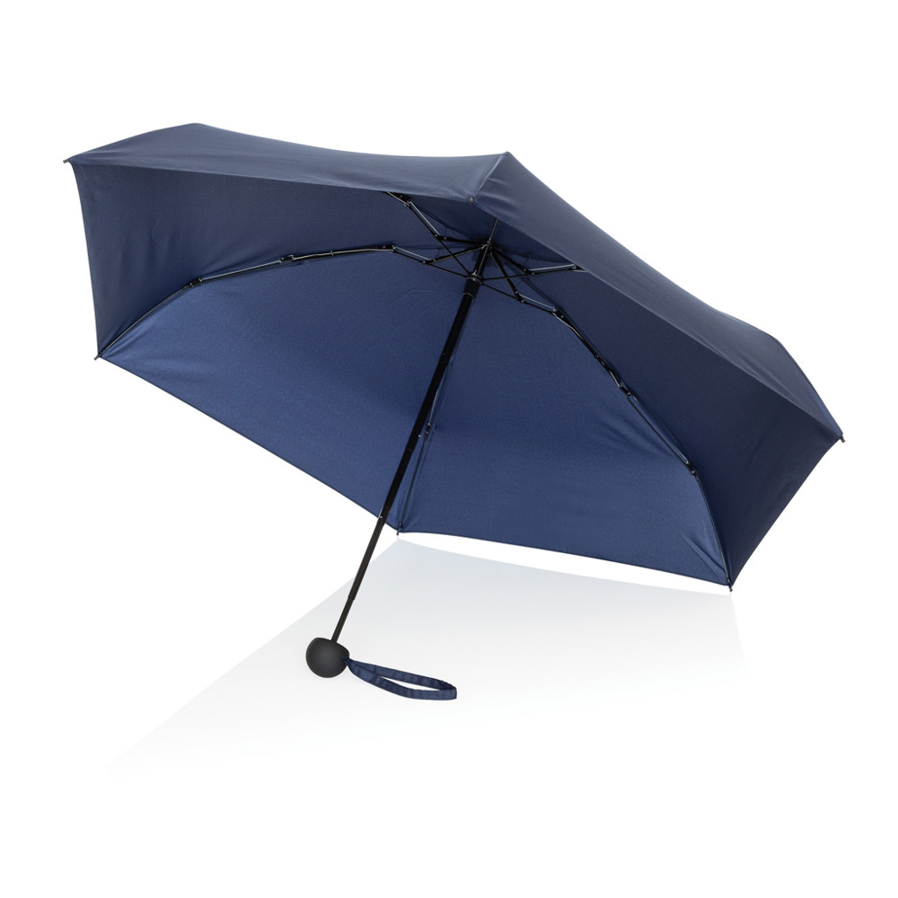 19,5“manueller Super-Mini-Schirm aus Aware™ rPET 190T Pongee - navy blau (± PMS 4280C)