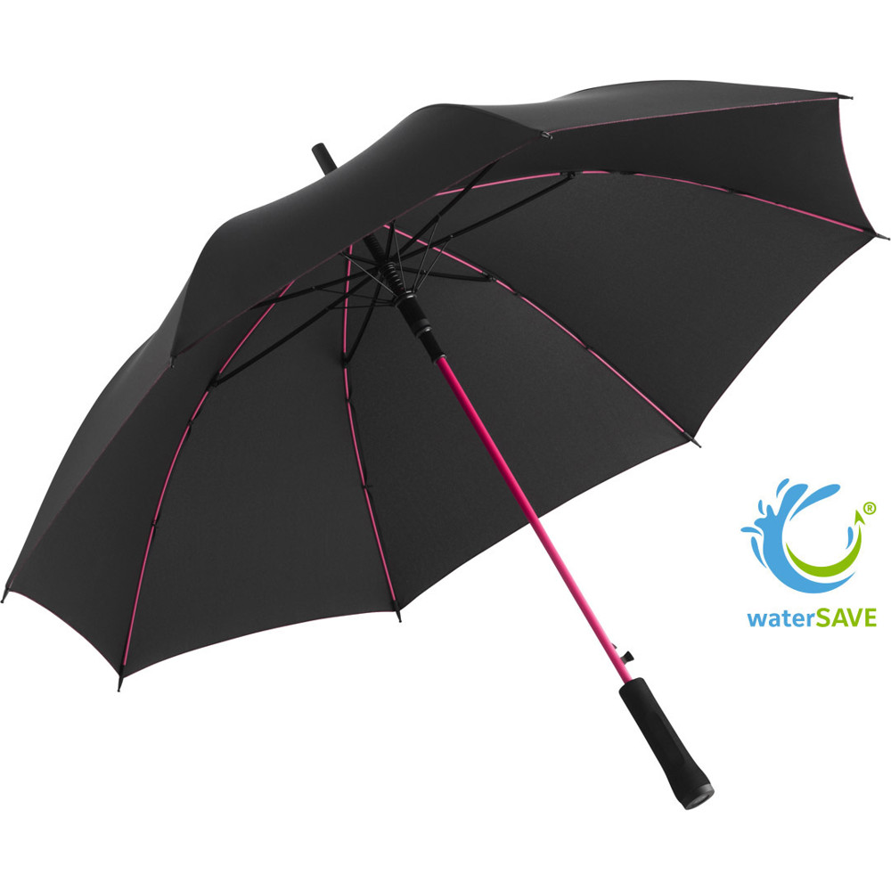 1084 AC-Stockschirm Colorline - schwarz-magenta