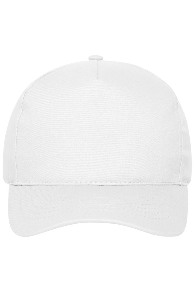 5 Panel Cap Organic Cotton - White (ca. Pantone white)
