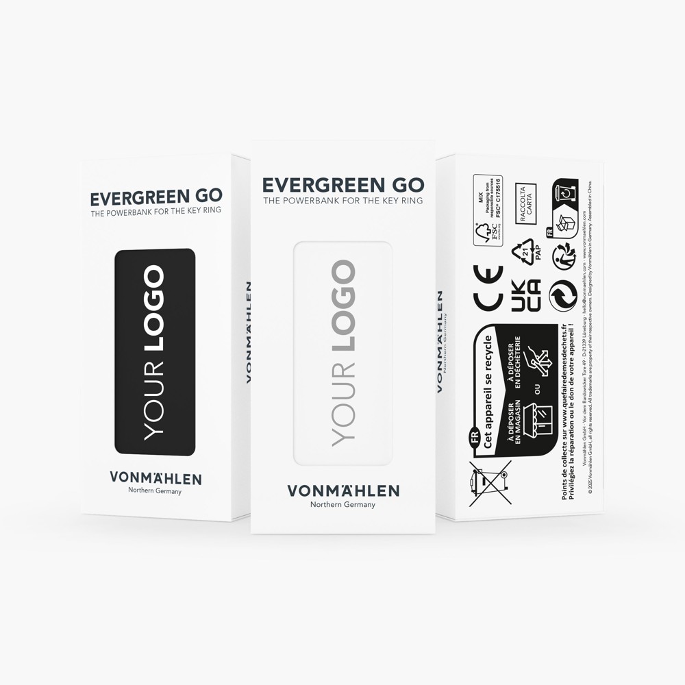 Evergreen Go - Die Powerbank für den Schlüsselbund - Schwarz
